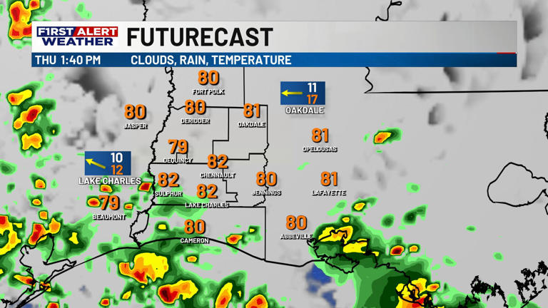 First alert forecast: Periods of showers and storms this afternoon ...