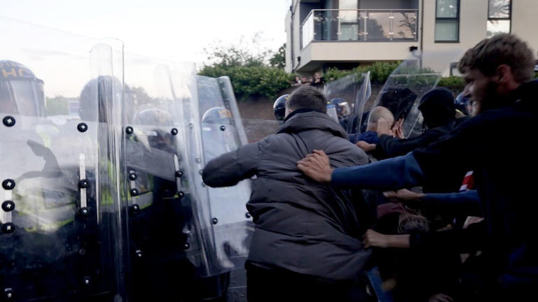 Protesters clash with police in Southampton over Henry Nowak murder