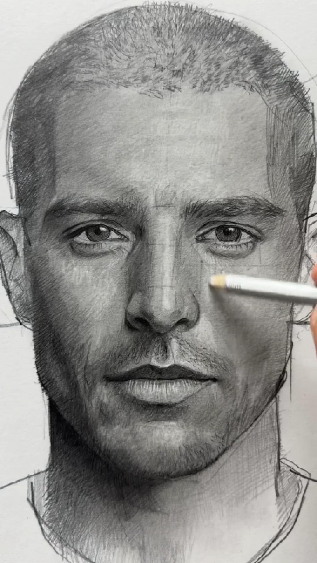 Como desenhar um rosto masculino bem proporcionado