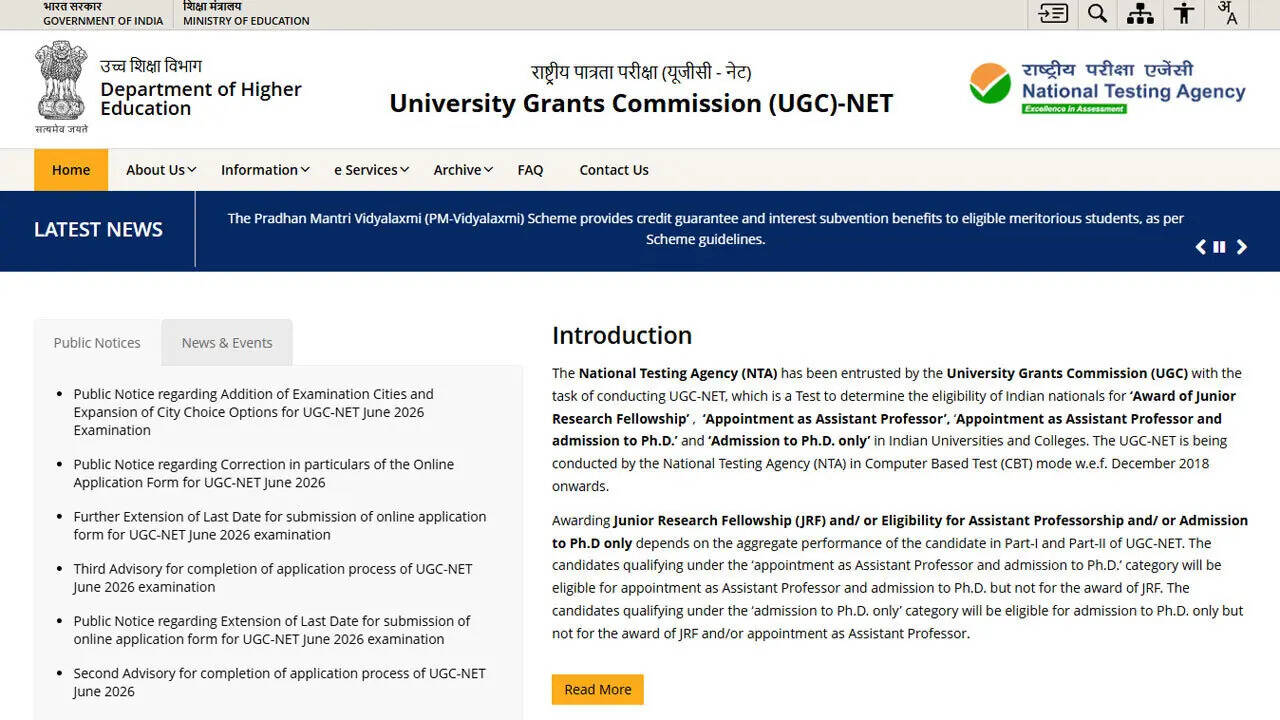 UGC NET June 2026 admit cards to be released by 15 June, exams from 22 June