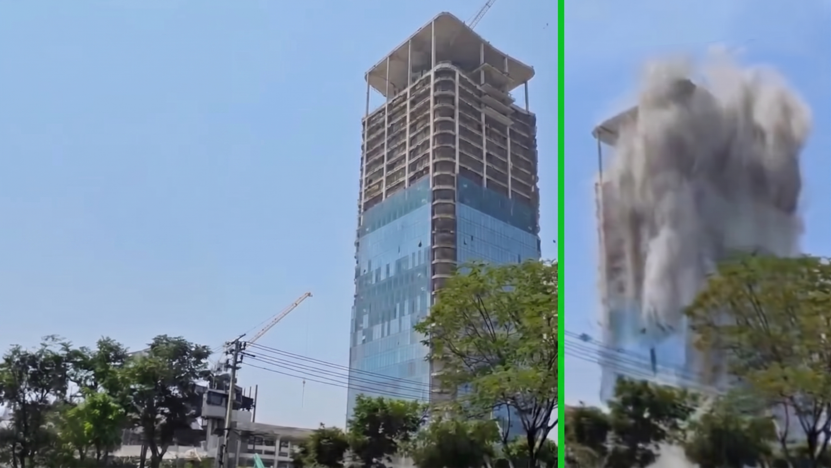 Watch how a 33-story tower collapsed into rubble in seconds
