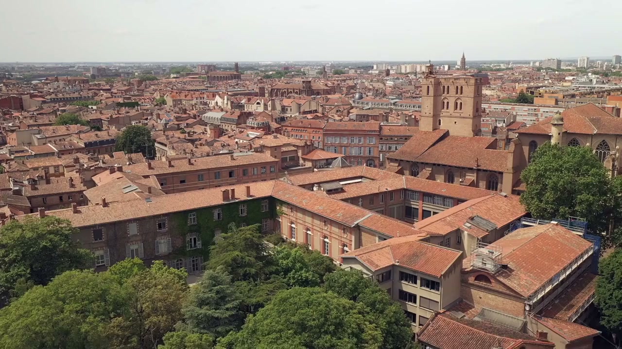 Toulouse, France: Drone flies over the 