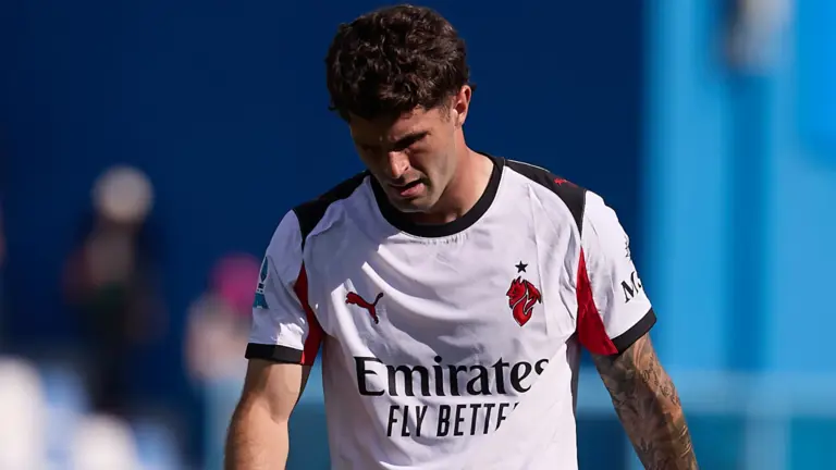 Christian Pulisic of AC Milan looks on