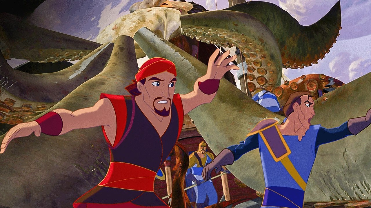 Sinbad and Proteus fight together against the sea monsters | Sinbad ...