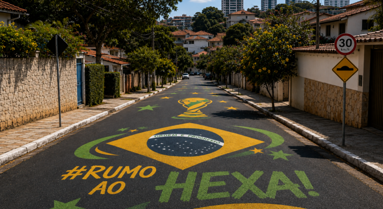 Regras são flexibilizadas para pintar ruas de BH para Copa do Mundo; veja
