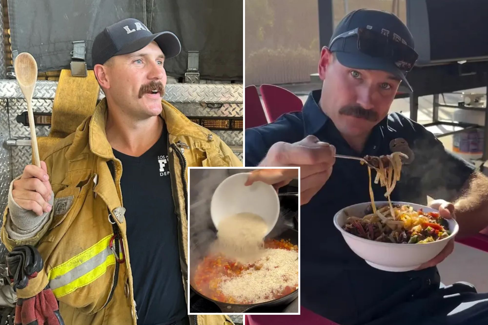 Smoking hot LA firefighter goes viral for his dreamy cooking skills ...