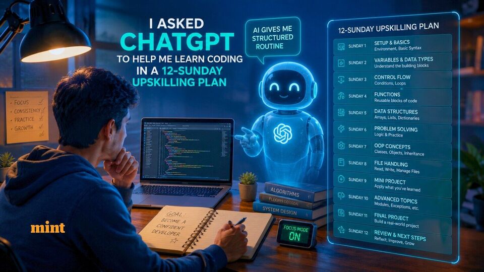 I asked ChatGPT to help me learn coding in a 12-Sunday upskilling plan ...