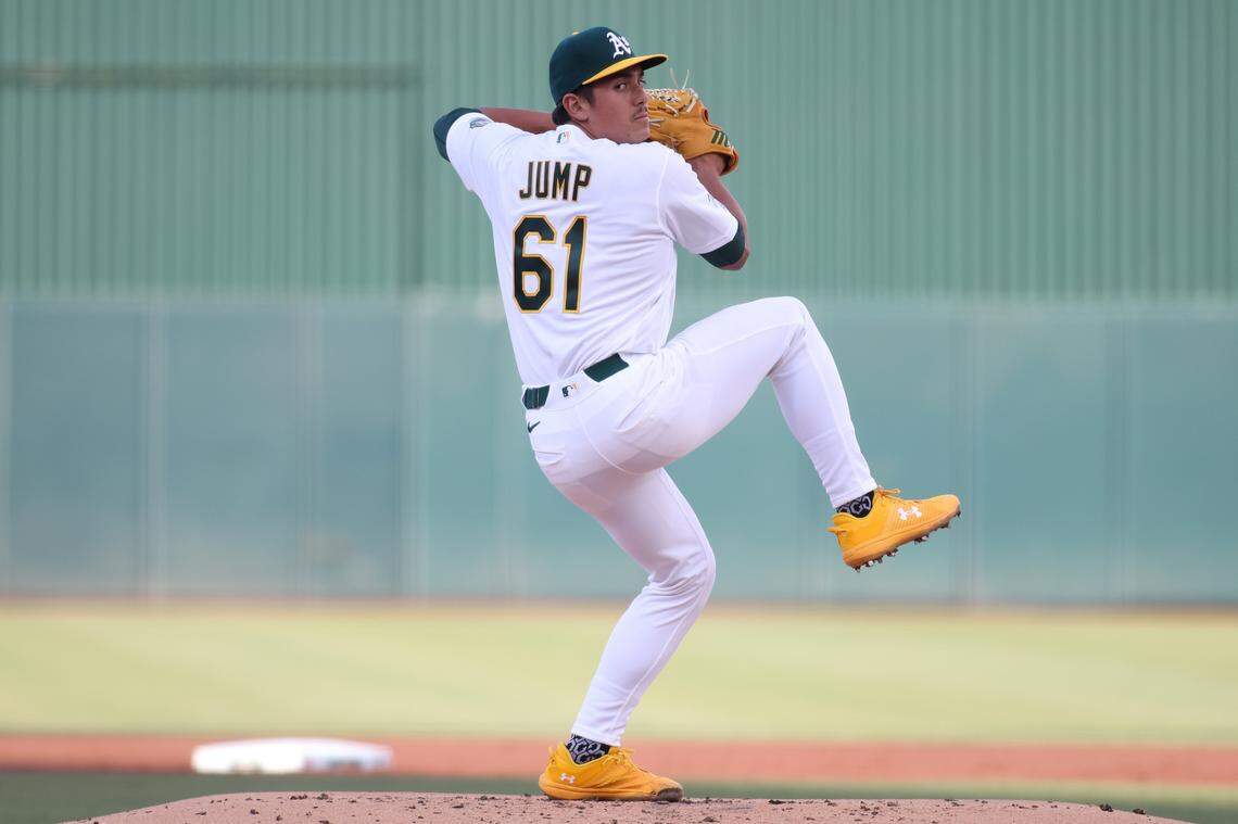 After A's top prospect Jump earns 1st win, more young talent preps to ...