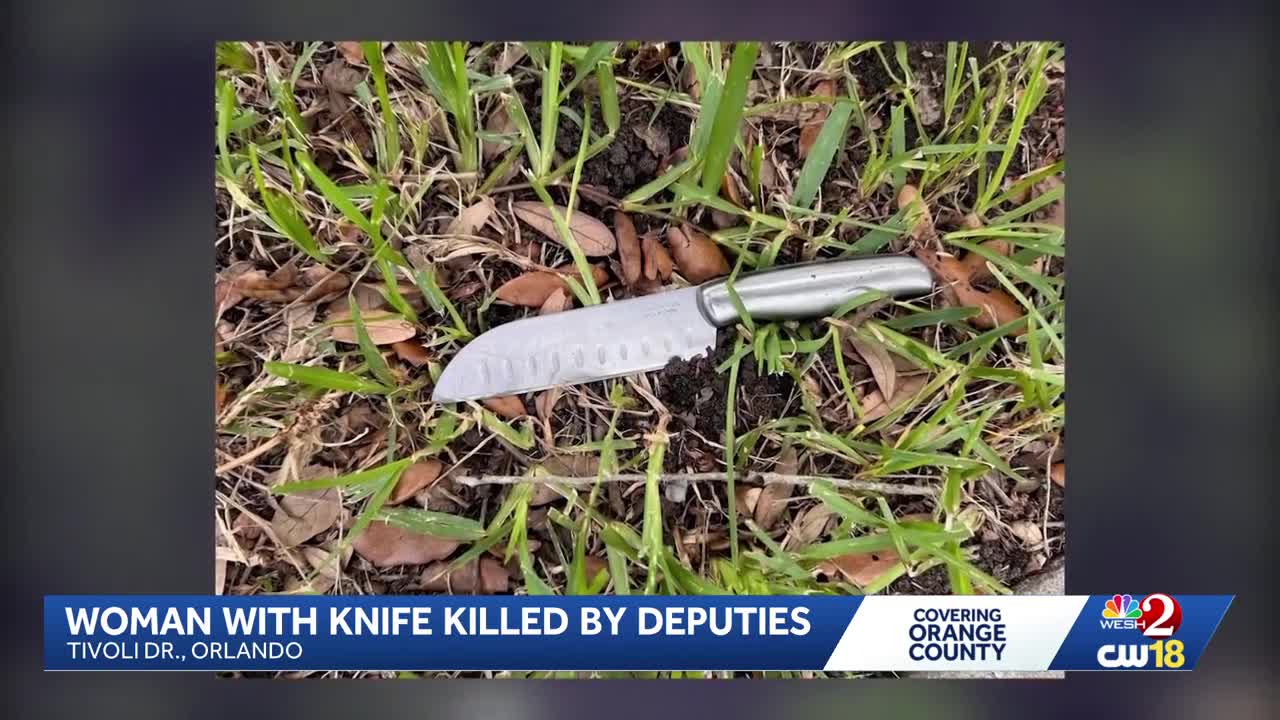 Woman holding knife fatally shot by Orange County deputies, sheriff says