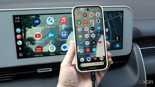 Android Auto running on a Pixel 10 Pro