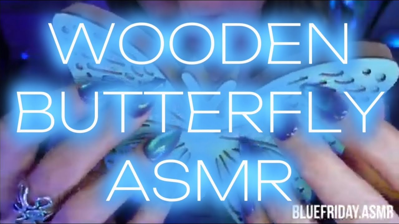 Wooden butterfly ASMR relaxing sounds