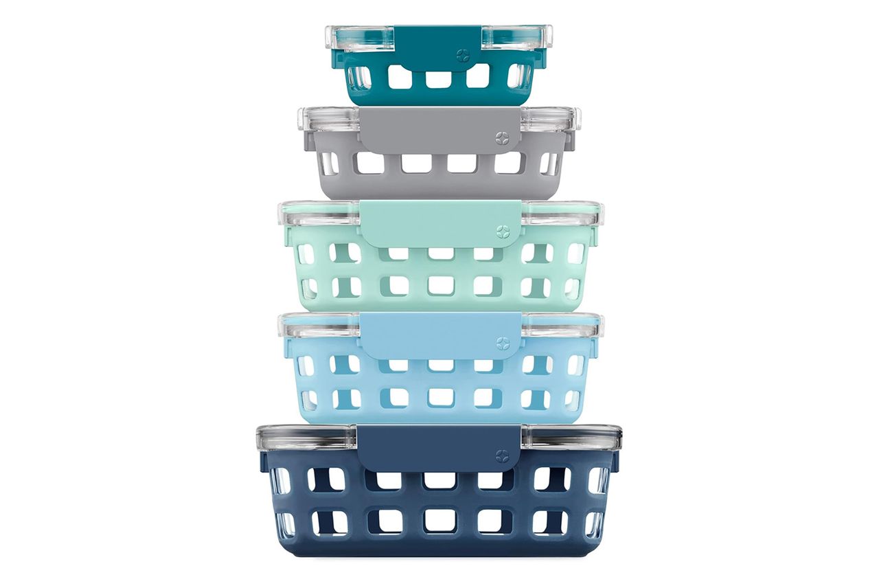 Ello Duraglass Mixed Meal Prep Sets Leak-Proof Glass Food Storage