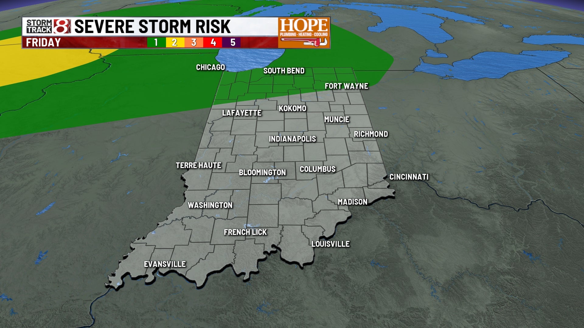 Warm and dry conditions continue before humid and stormy weather moves ...
