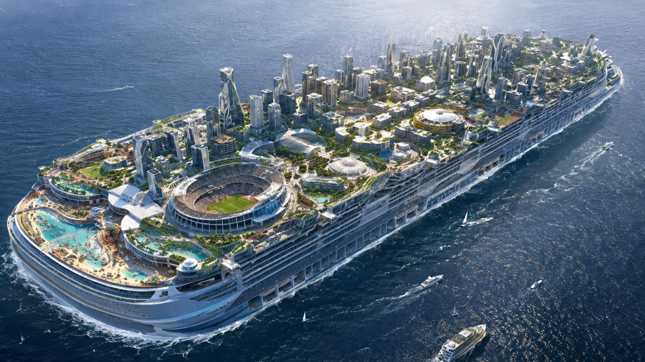 A floating city: Inside $16 billion megaship that could house 80,000 ...