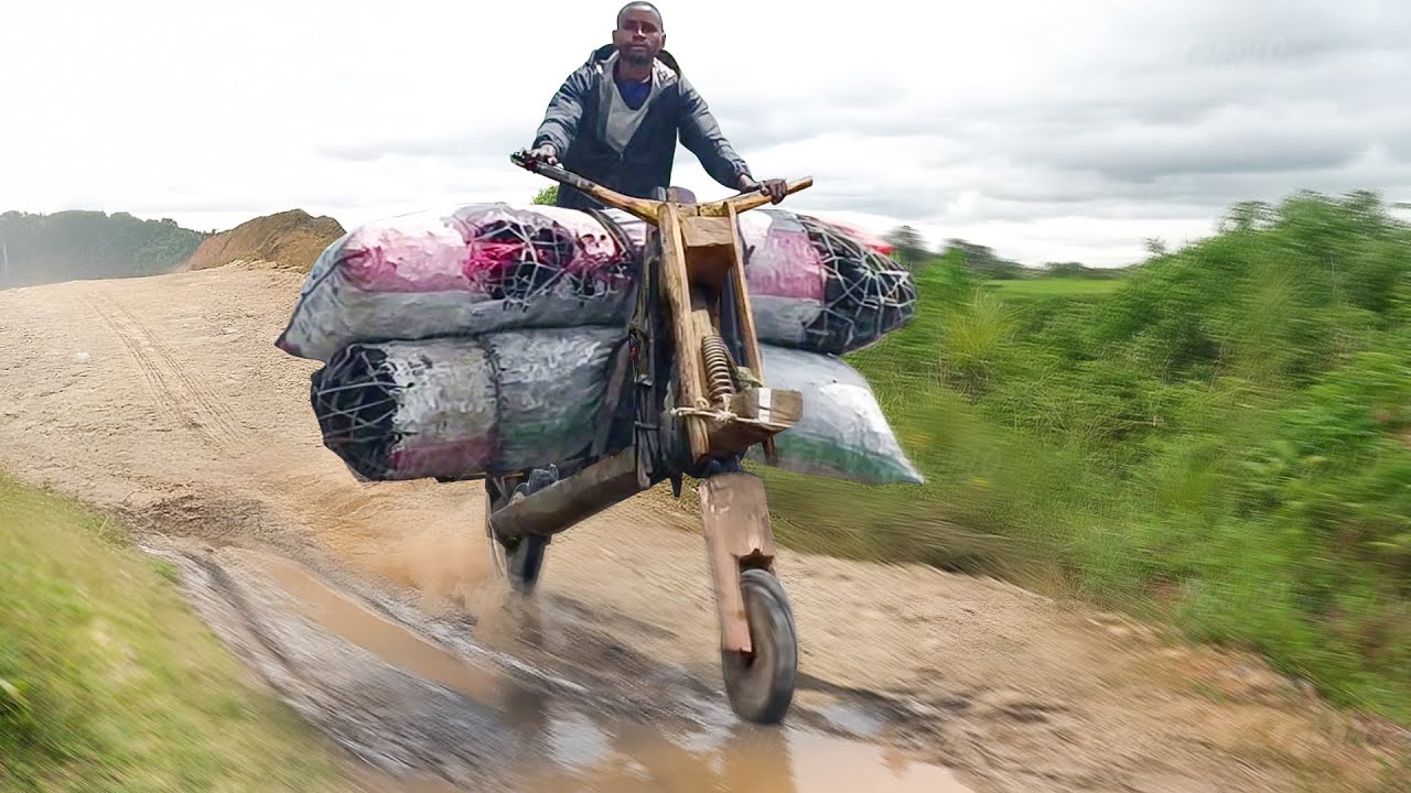 Craziest wooden scooters African youths invented to transport farm products