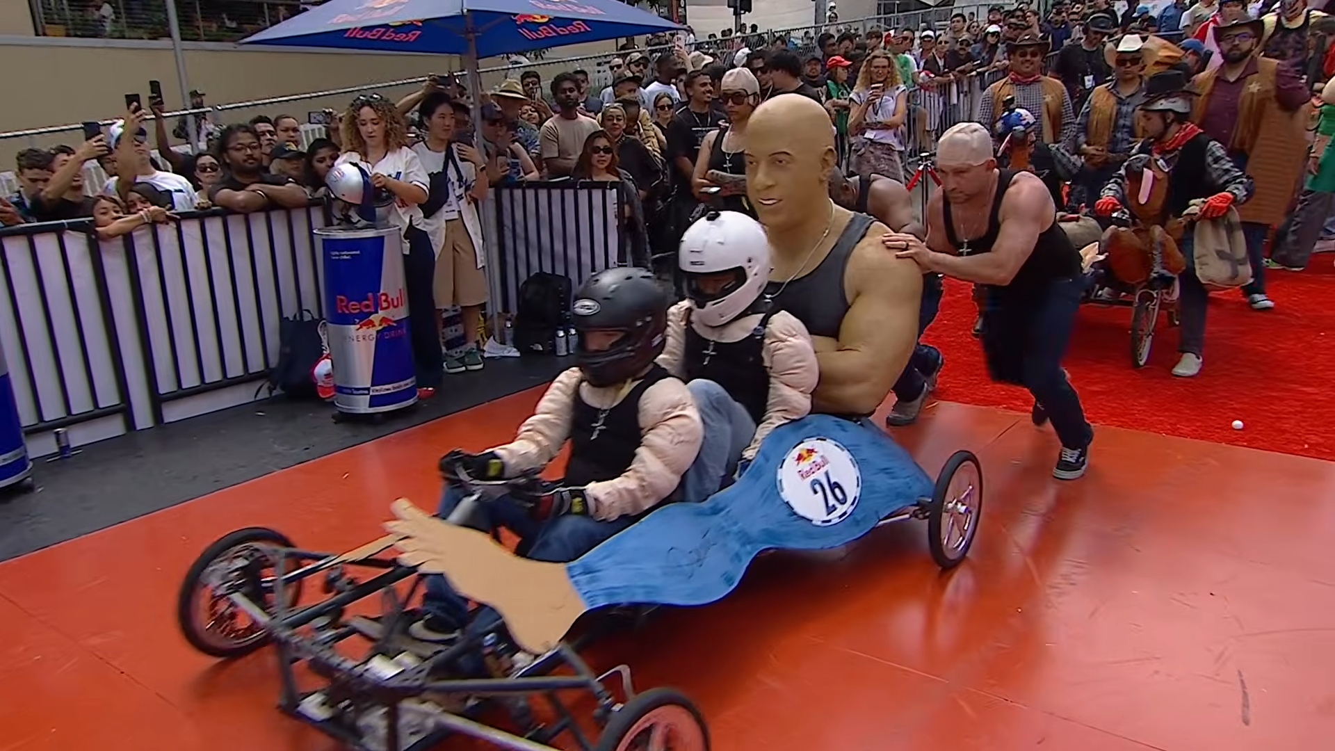 This is how the Vin Diesel kart led them to victory
