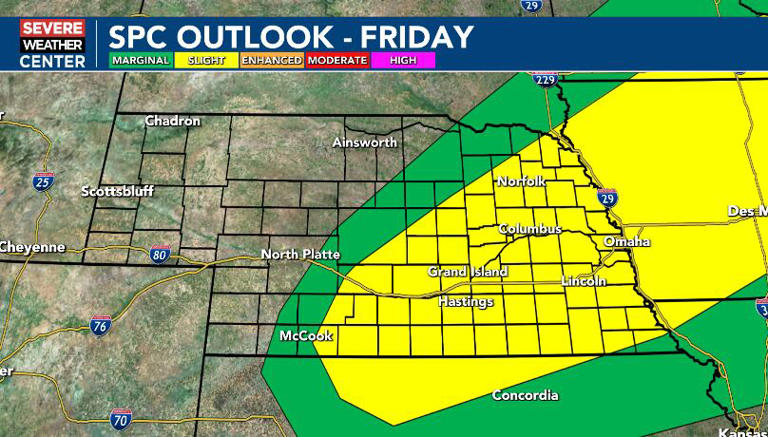 Severe thunderstorms possible today and Friday