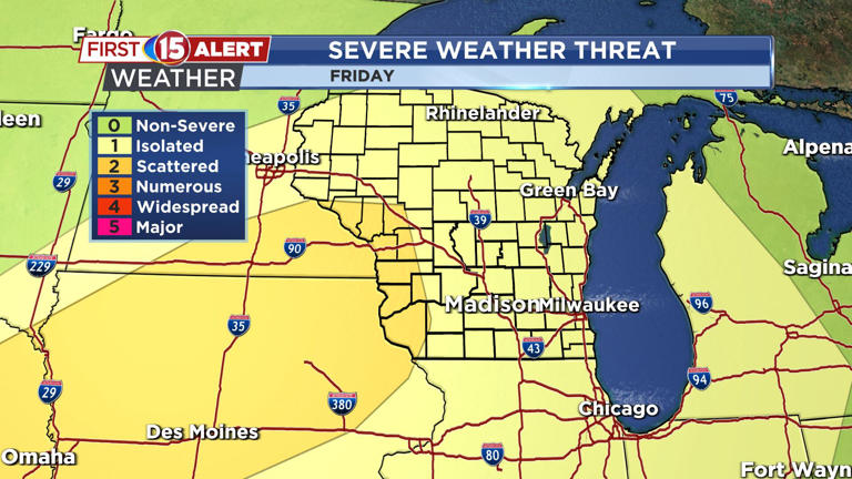 First alert day Friday - strong storms possible