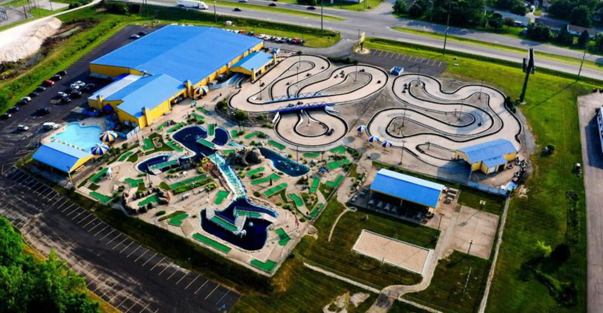 This sprawling 11-acre outdoor Indiana park features multiple massive ...