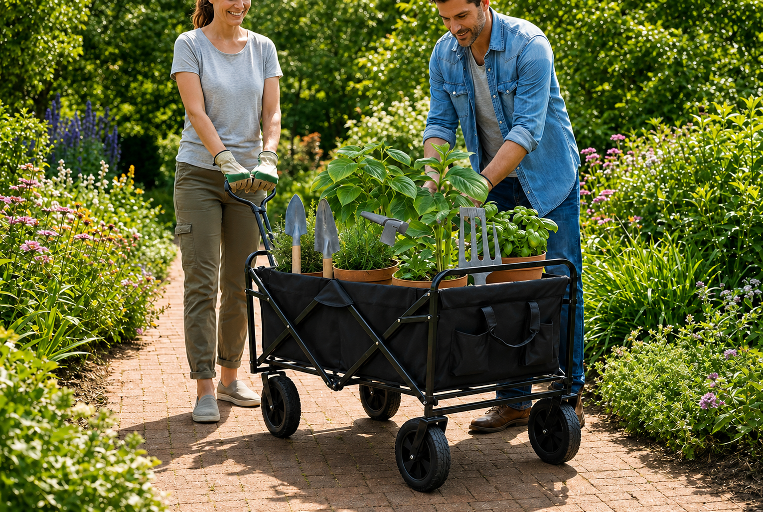 This folding garden trolley has dropped to £19.99 with 67% off (aff)