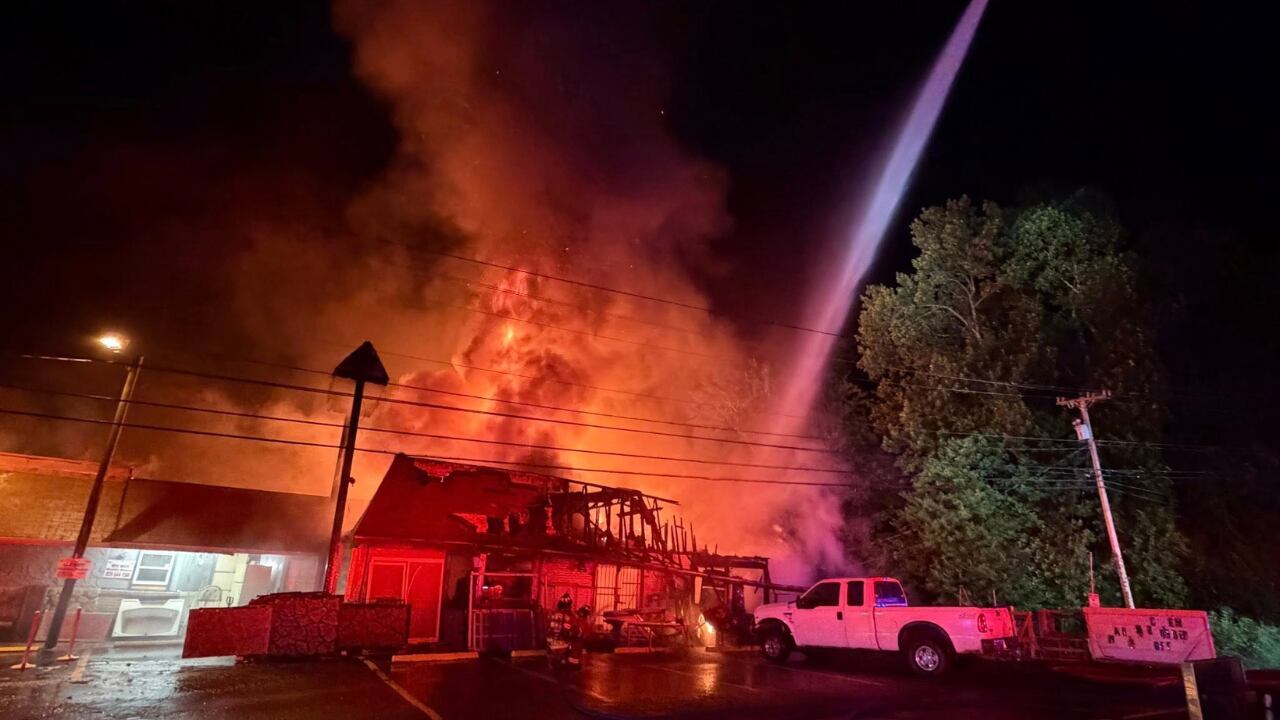 Firefighters rescue residents trapped in burning Burke County supply store