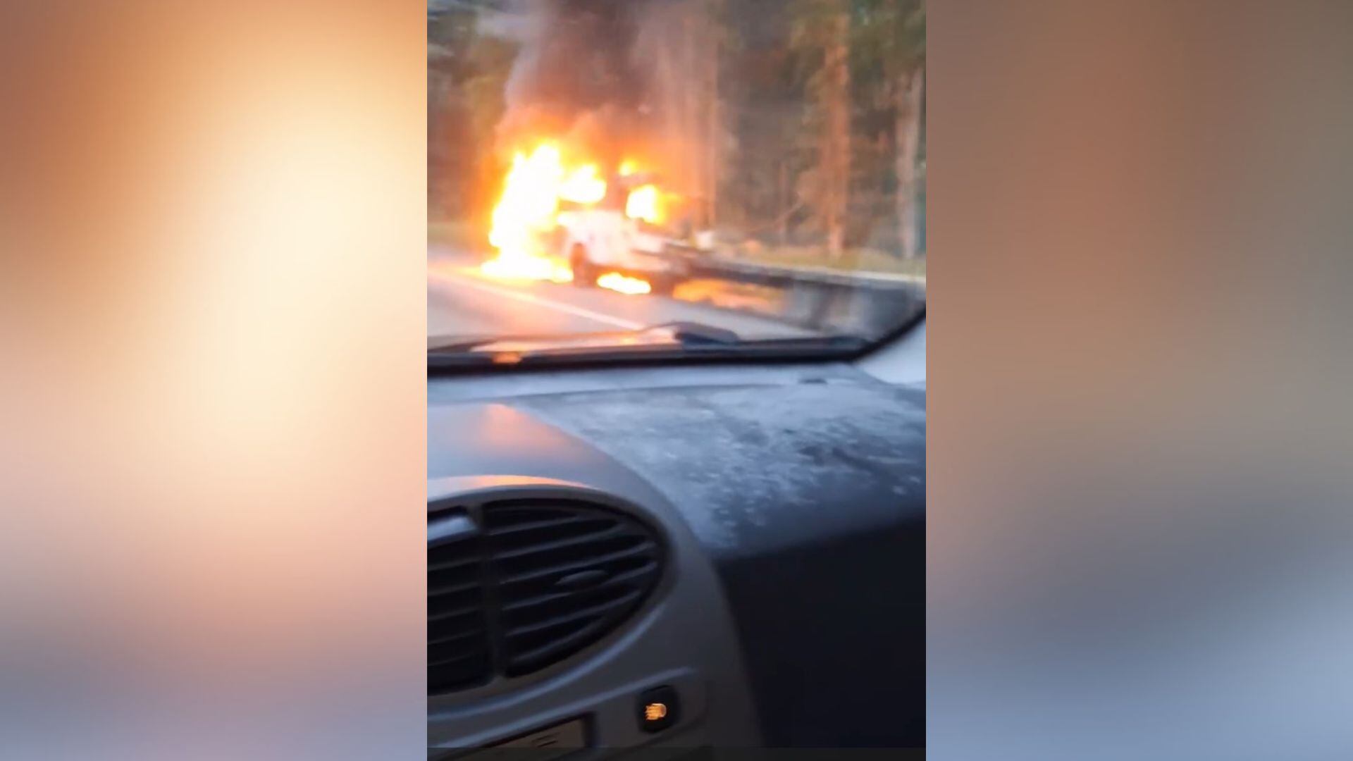 Watch: Truck fire shuts down I-26W in NC, troopers say
