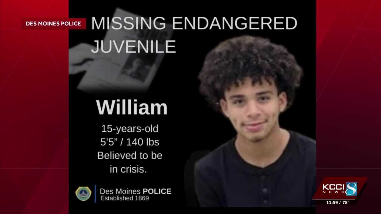 Des Moines police locate missing 15-year-old