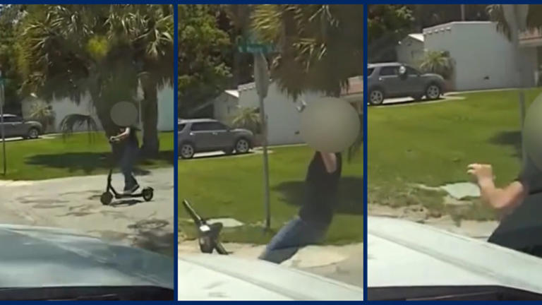 Video: Florida teen, 15, narrowly hits deputy's patrol car after ...