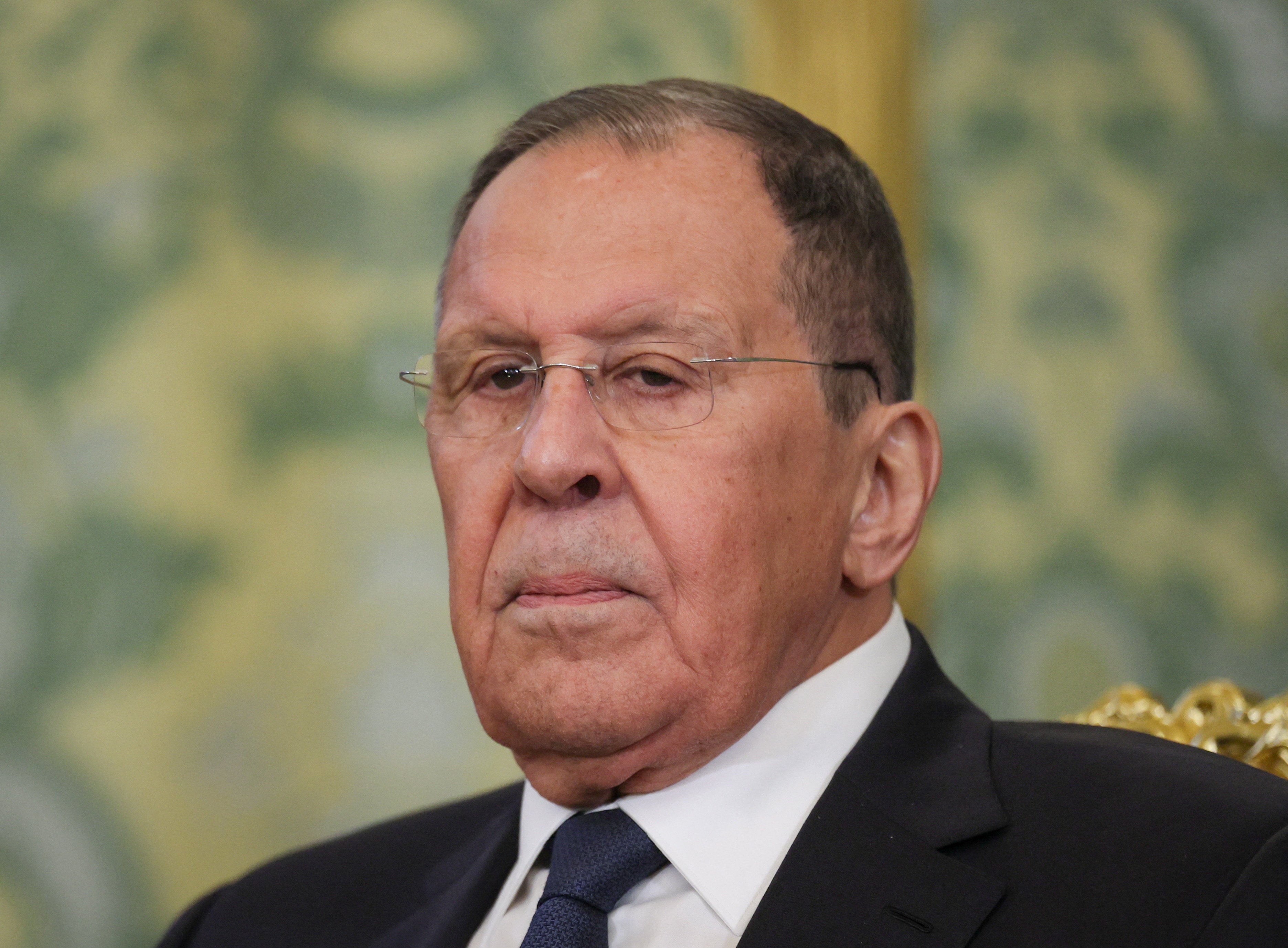 Sergei Lavrov in Moscow on Wednesday (Reuters)