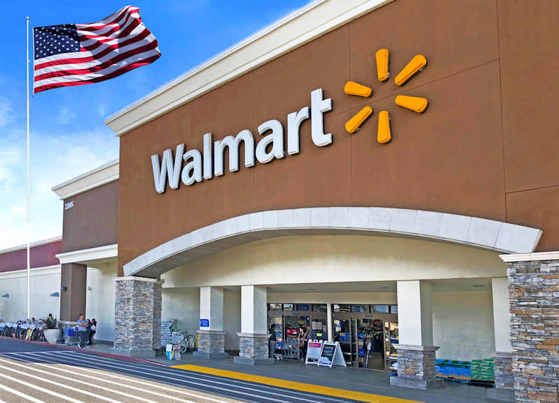 Los Angeles, CA USA - March 30 2019: Walmart Inc. is an American multinational retail corporation that operates a chain of hypermarkets, discount department and grocery stores.