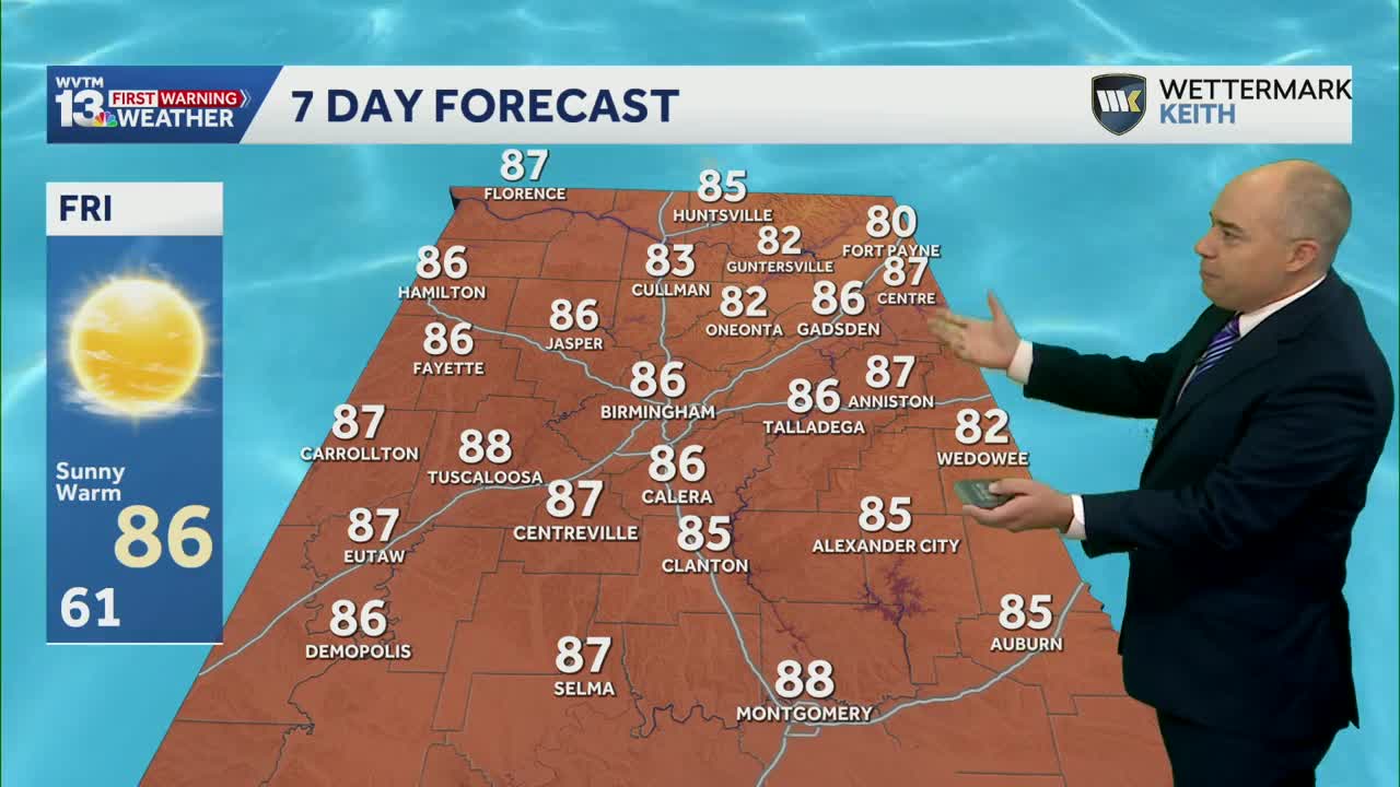 Humidity surge: Dry and warm in Alabama on Friday, but the weekend ...