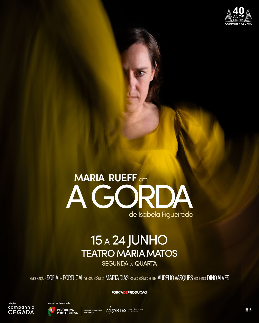Maria Rueff dá vida a gorda no Teatro Maria Matos
