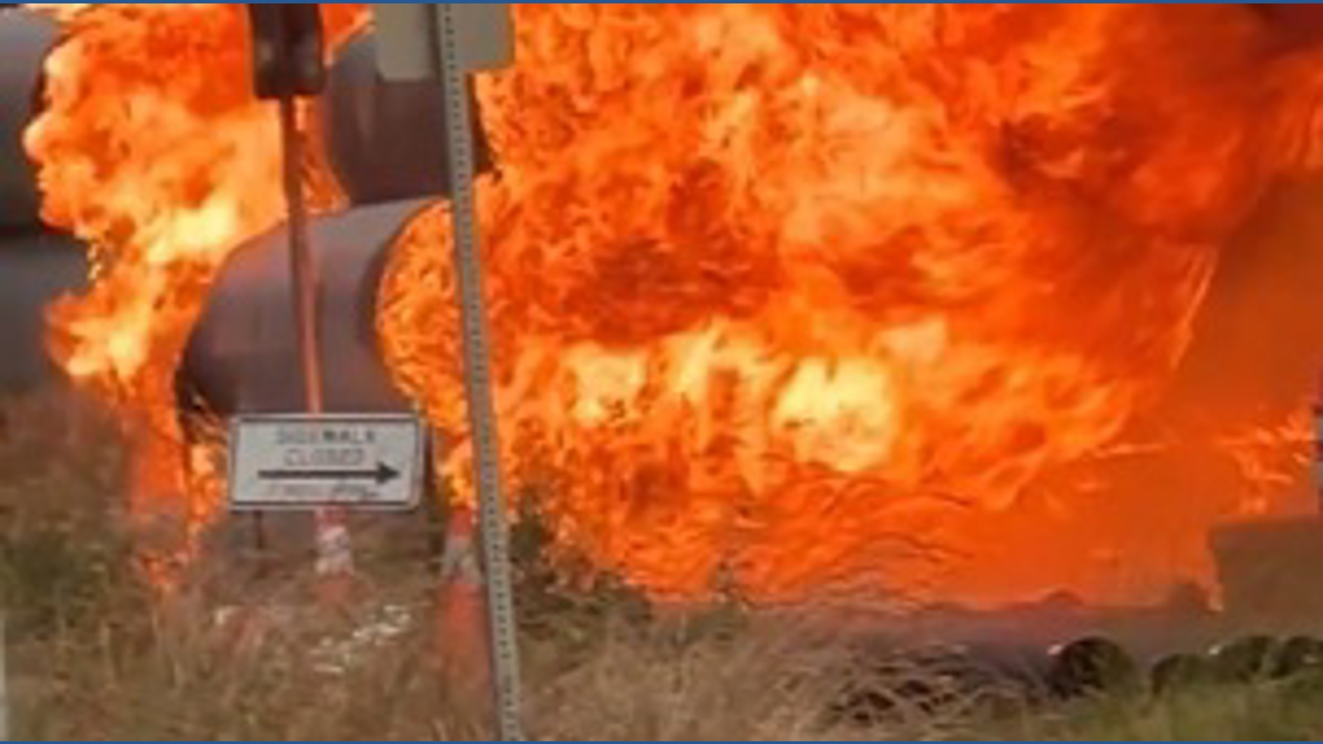 Pipe conduit catches fire in Kent
