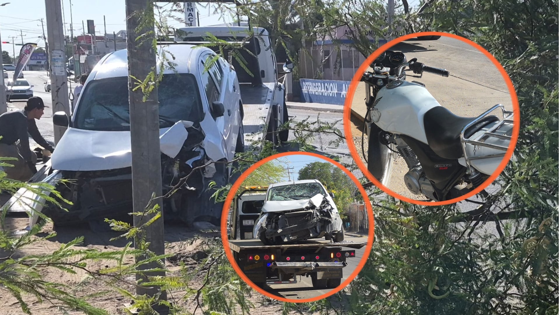 Motociclista resulta lesionado tras choque con automóvil en transitado ...