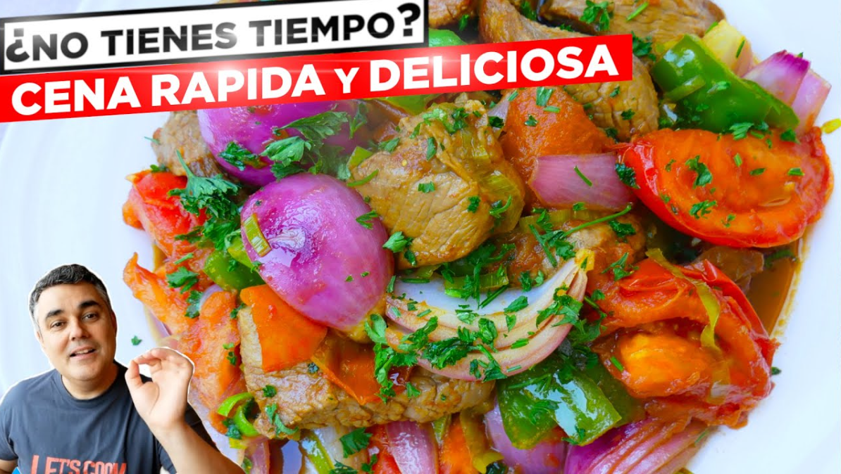 Lomo saltado peruano jugoso en solo 5 minutos