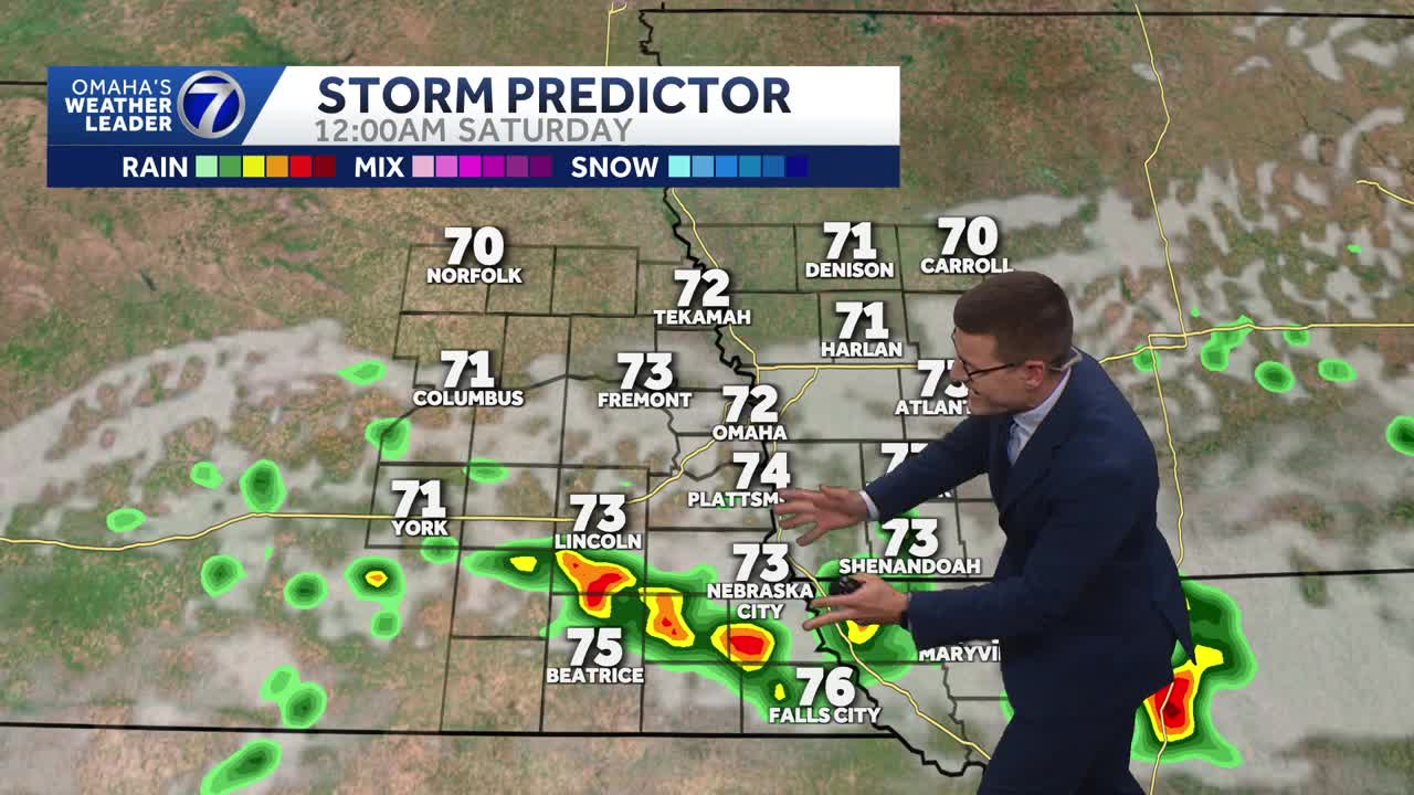 Damp start Friday, evening storms possible in Omaha area