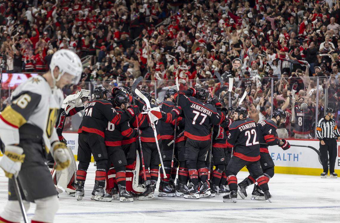 Canes come back for a dramatic Game 2 win against Vegas Golden Knights ...