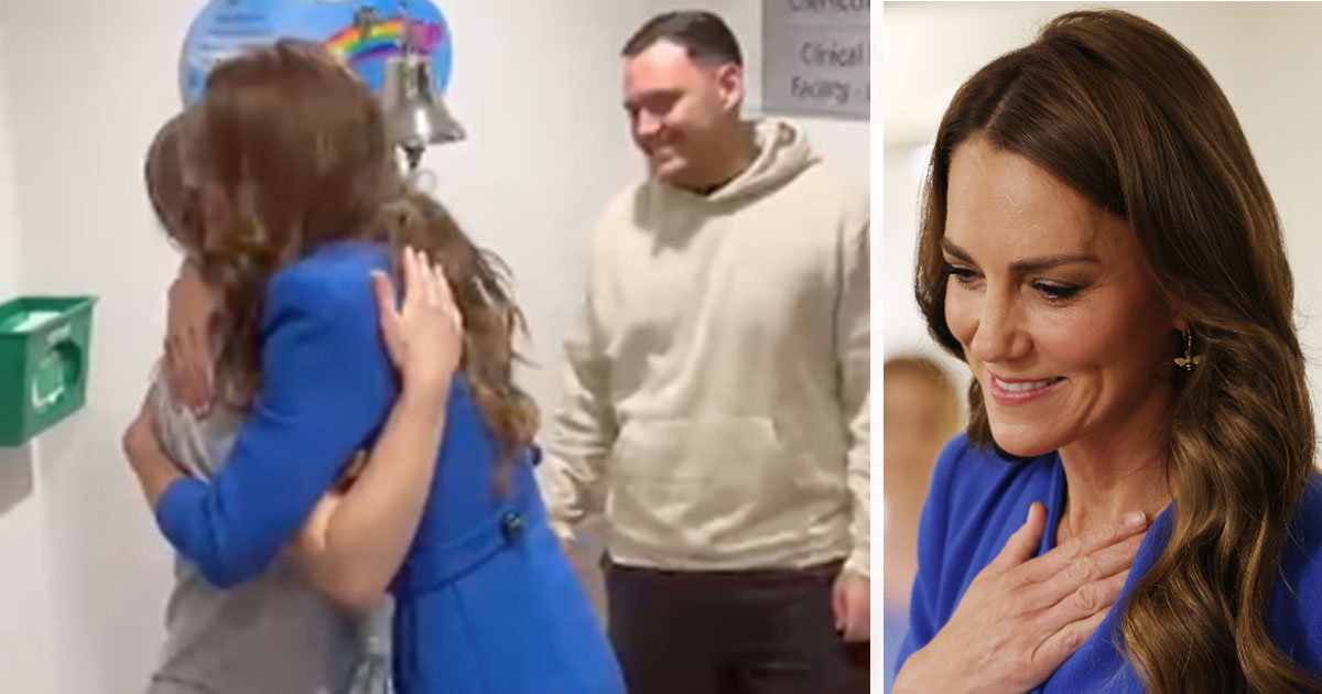 Kate Middleton shares tearful embrace with young mother at end of cancer  treatment