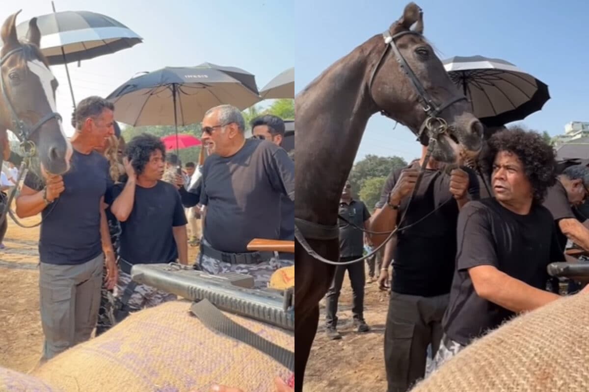 Akshay Kumar shows off his 'horsepower' to Rajpal Yadav in hilarious ...