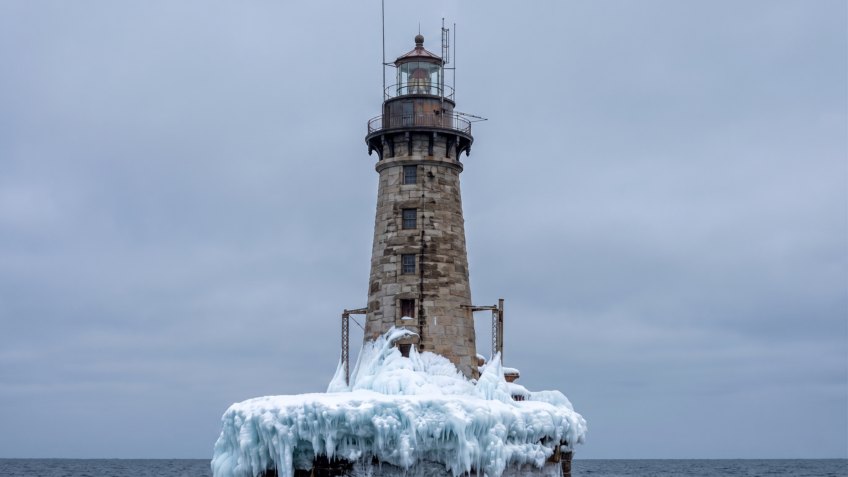 Watch 30-foot waves hit a lighthouse - then a blast traps the last keepers
