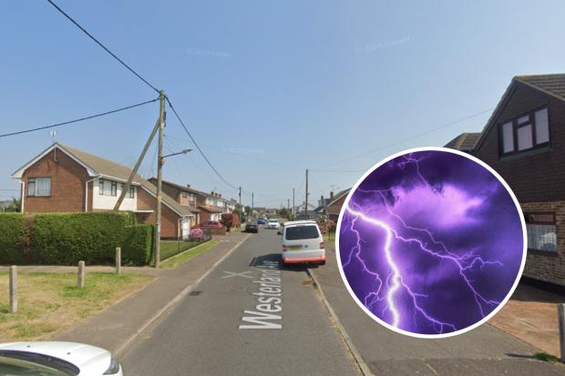 Home damaged after being struck by lightning during major storm in ...