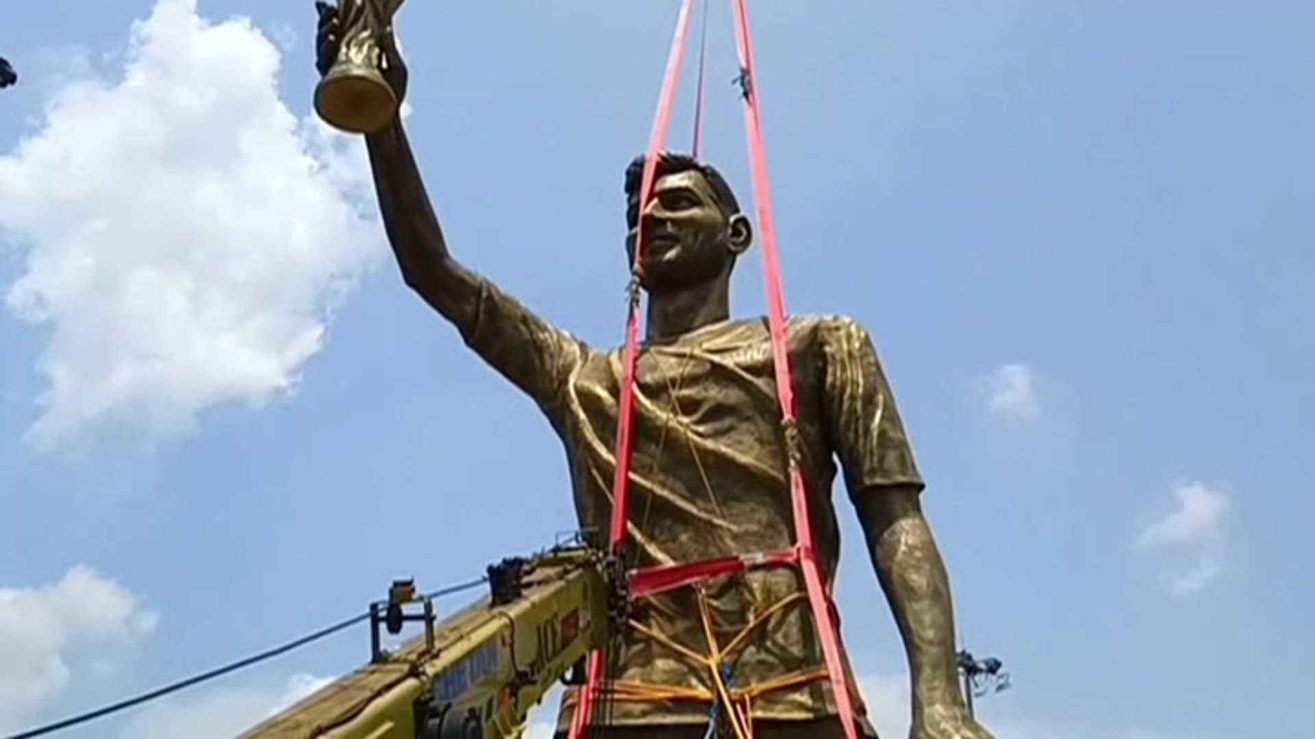 70ft Lionel Messi statue taken down due to safety fears months after ...