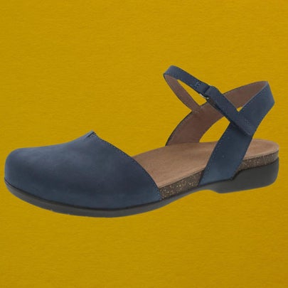A Dansko sandal with a memory foam footbed