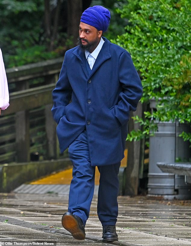 Gurpreet Digwa outside Southampton Magistrates' Court on Tuesday