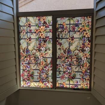 Reviewer photo of the window film with shutters