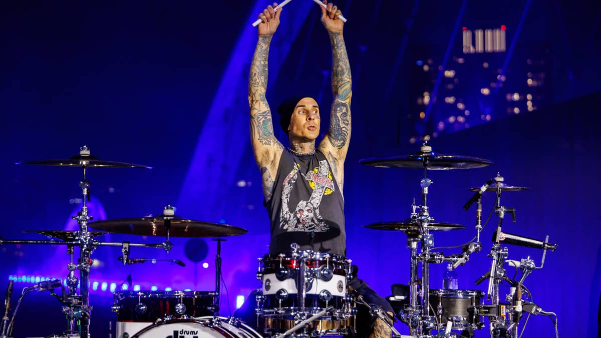 Travis Barker of Blink-182 ranked among the top 20 drummers of all time