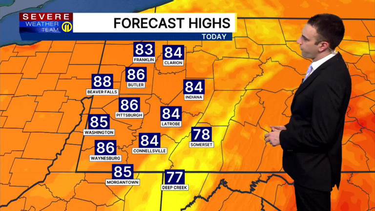 Highs pushing into the upper 80s Friday; thunderstorms possible this ...