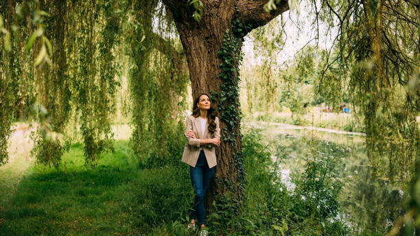 Kate Middleton poses next to a tree at her Windsor residence in 2024. By: Kensington Palace / MEGA