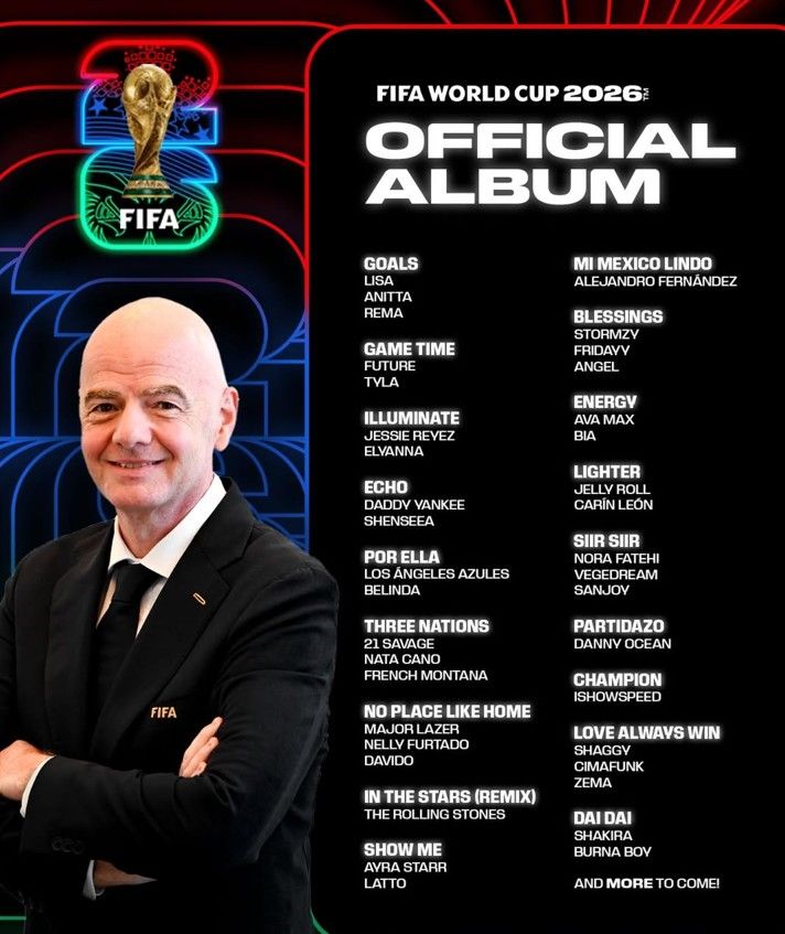 La FIFA presenta a los artistas del álbum oficial de la Copa Mundial 2026