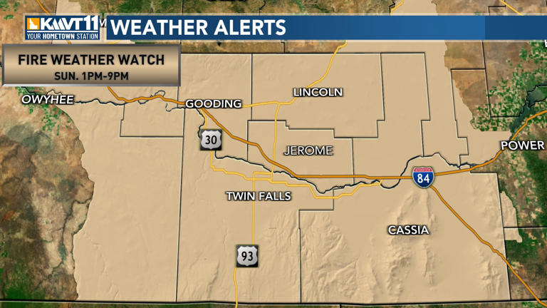 Fire danger returns with a fire weather watch on Sunday